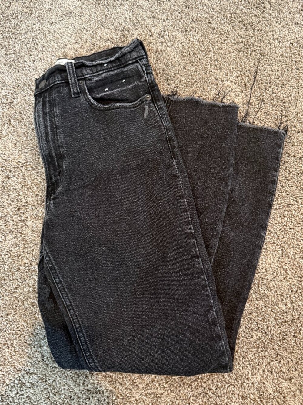 Abercrombie & Fitch Skinny High Rise Distressed Black Jeans Size 0/25